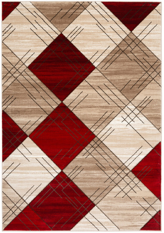 Carpet Ibiza Carving 5036 Cream Red