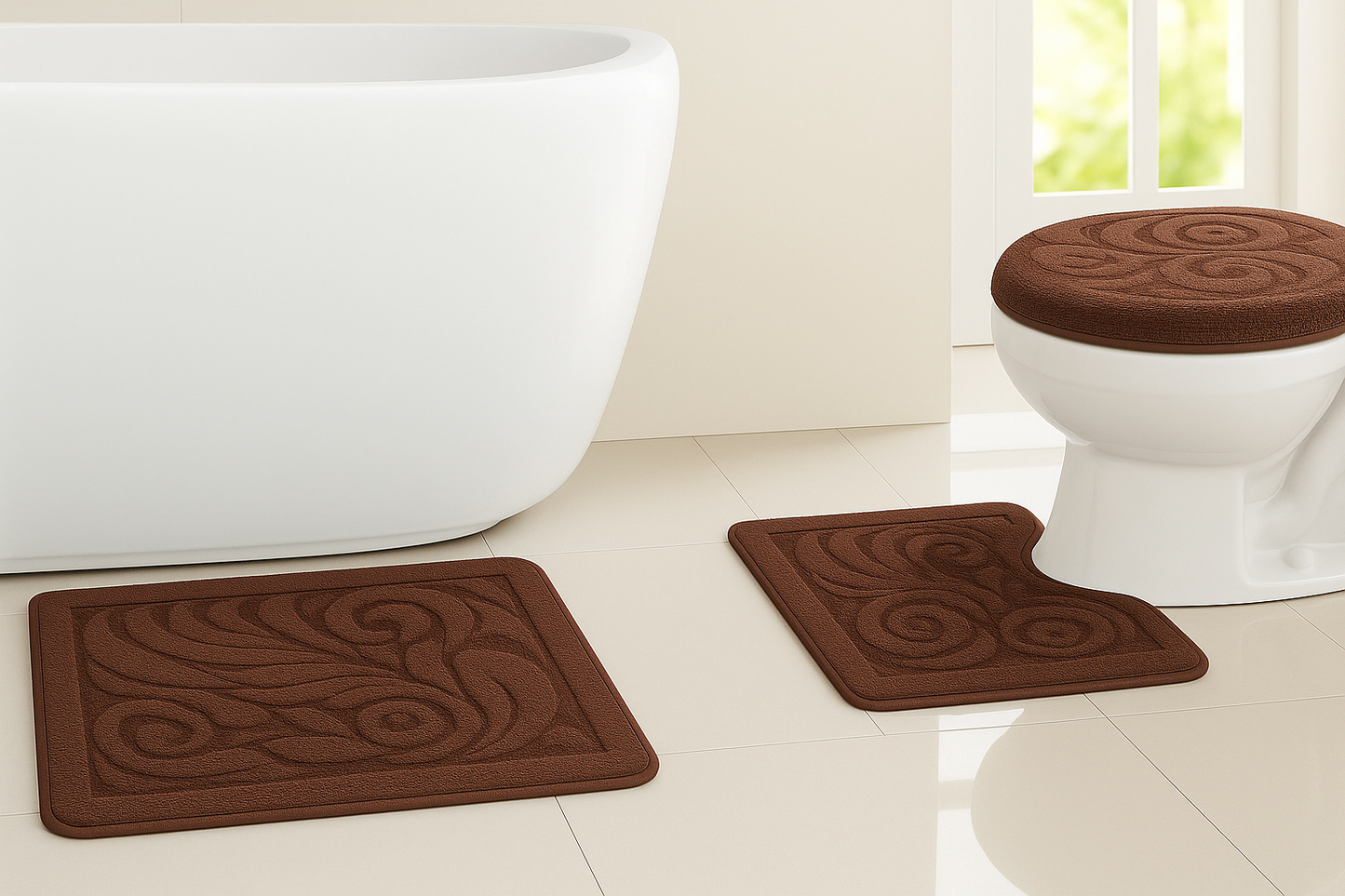 Solid 3 Pc. Bathmat Set