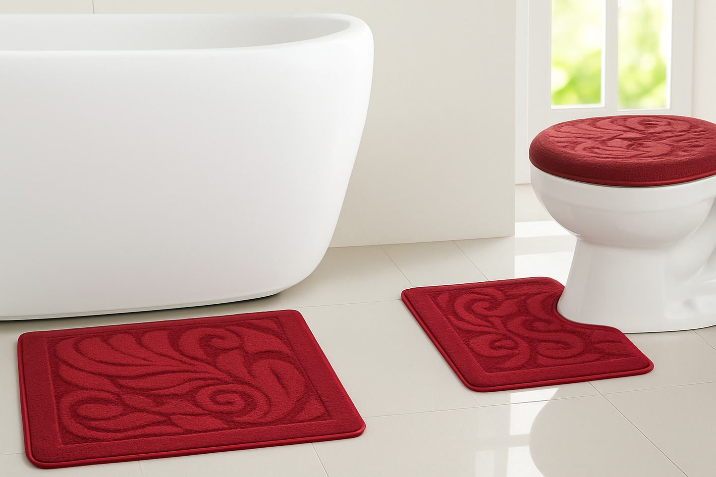 Solid 3 Pc. Bathmat Set