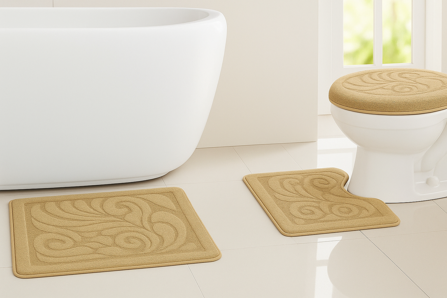 Solid 3 Pc. Bathmat Set