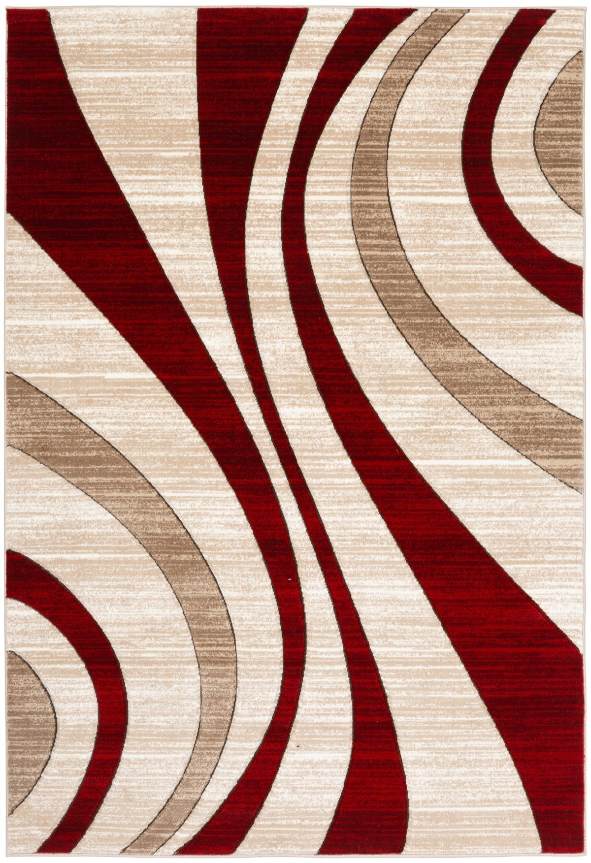 Tapis Ibiza Carving 5041 CRÈME ROUGE