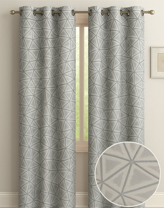 Argentina Jacquard Gray Curtain
