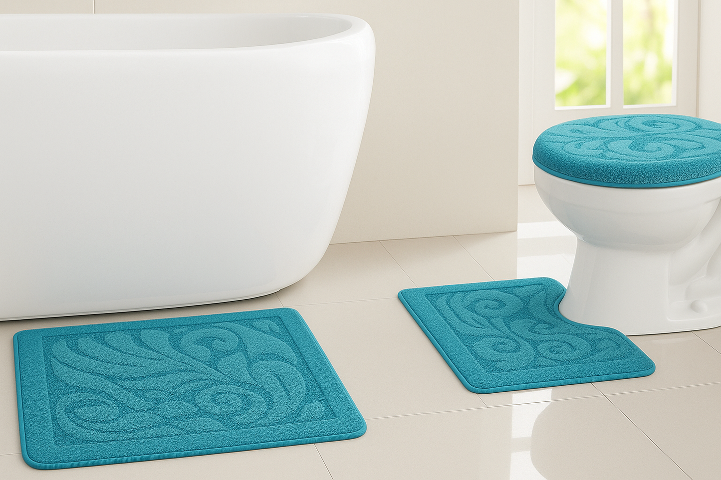 Solid 3 Pc. Bathmat Set