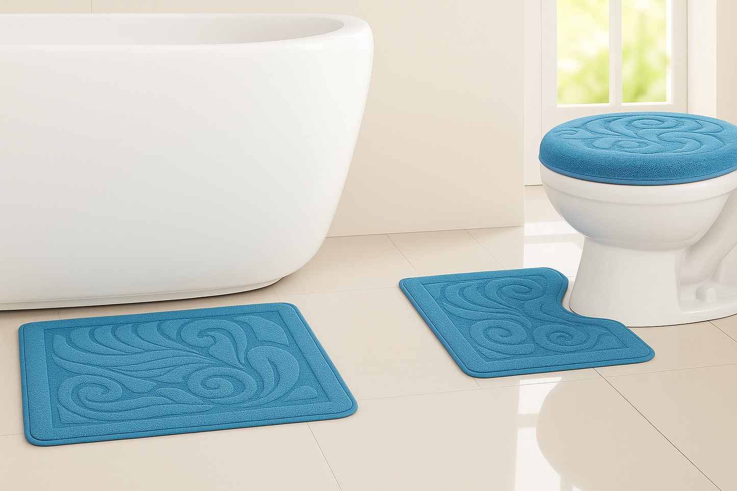 Solid 3 Pc. Bathmat Set