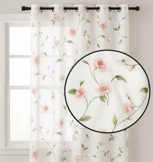 Rose Sheer Curtain