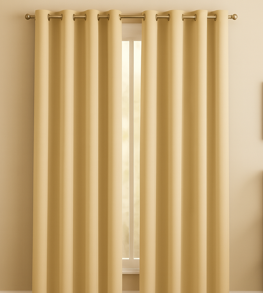 Beige Blackout Curtain