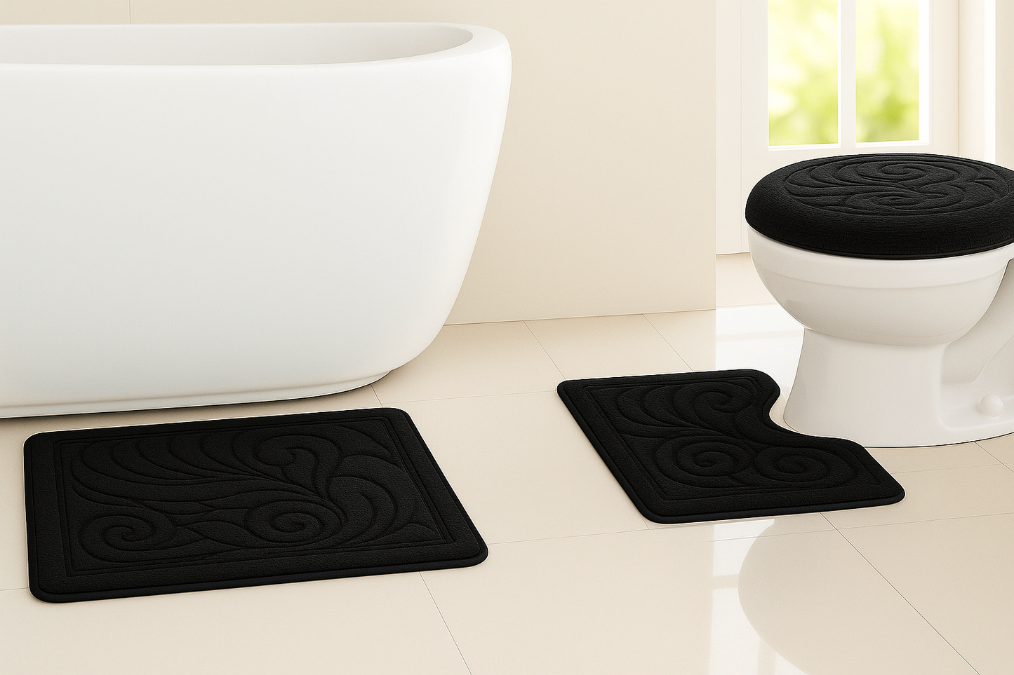 Solid 3 Pc. Bathmat Set