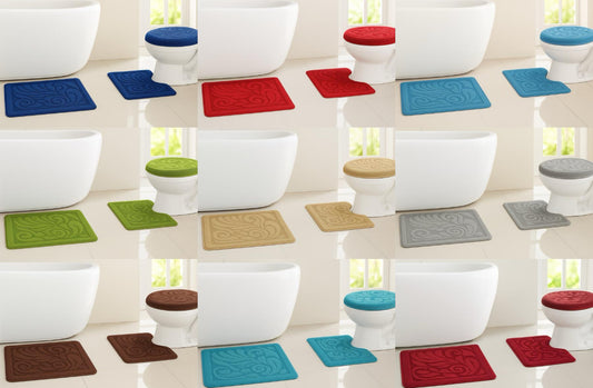 Solid 3 Pc. Bathmat Set
