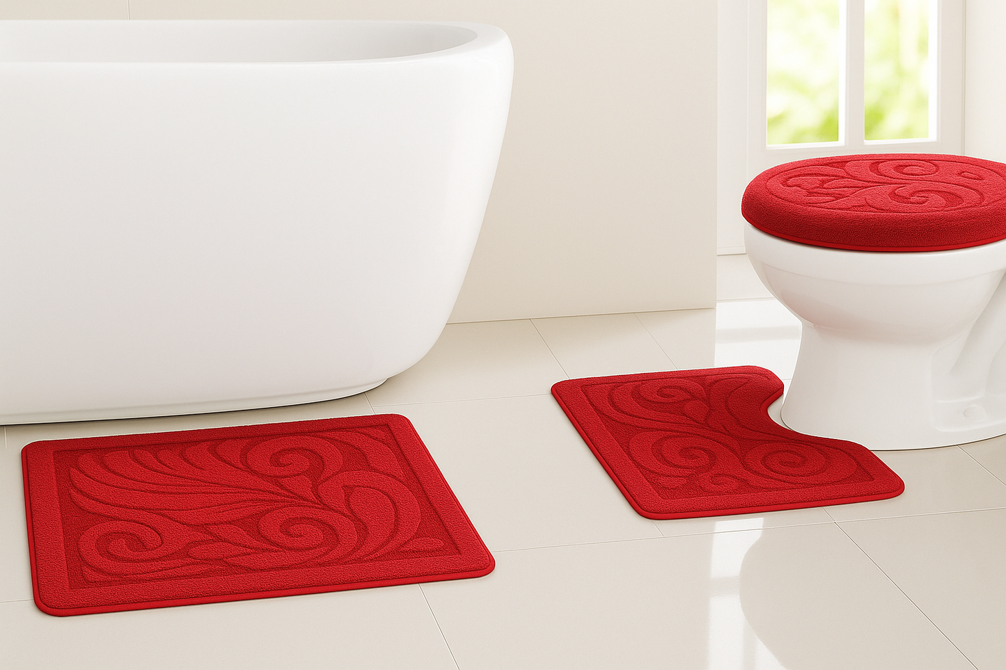 Solid 3 Pc. Bathmat Set