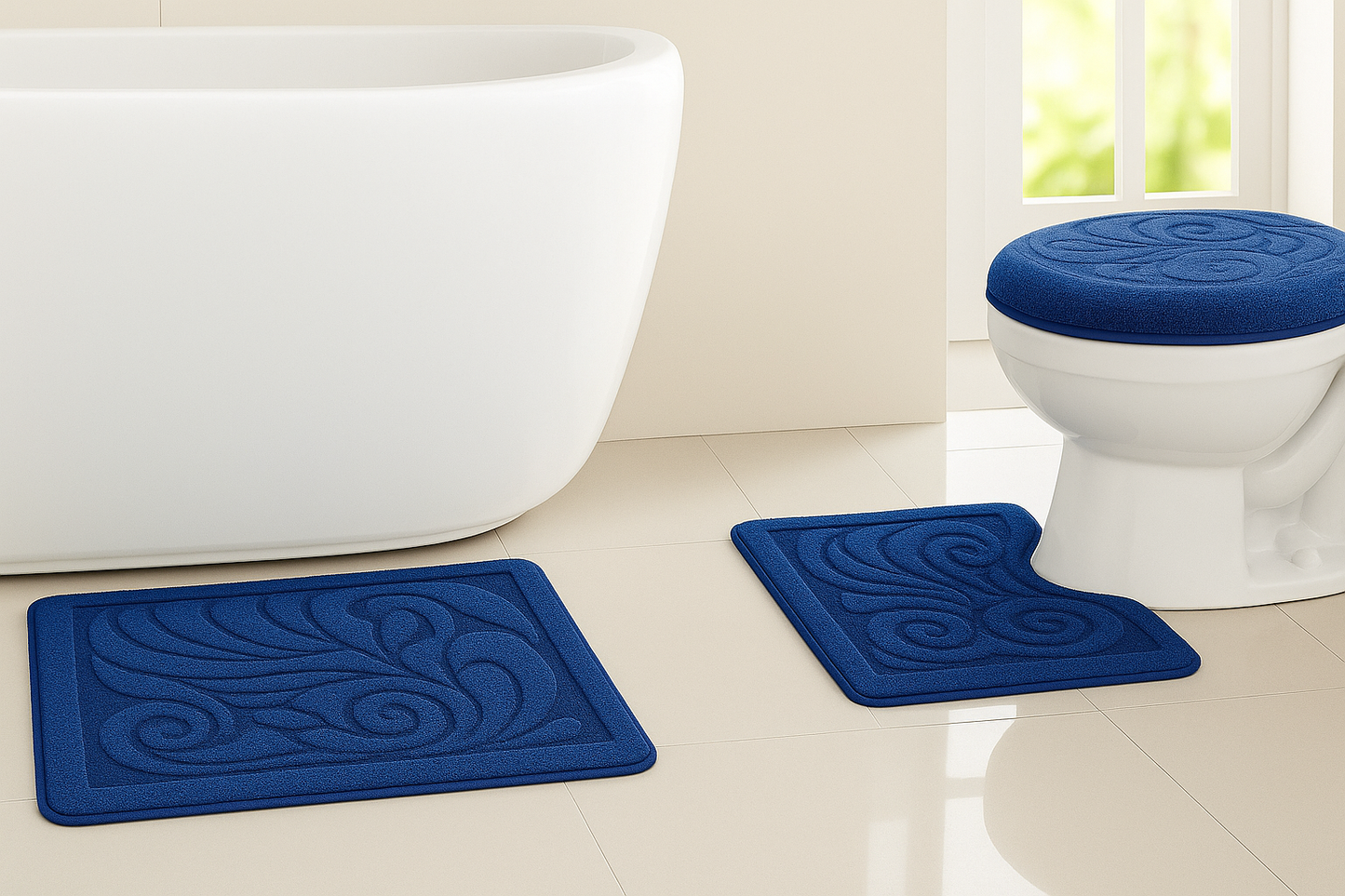 Solid 3 Pc. Bathmat Set