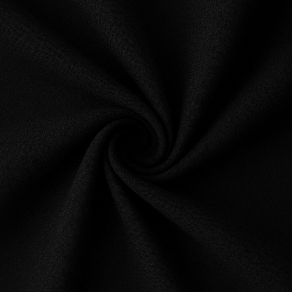 Close-up of black fabric with a swirling pattern